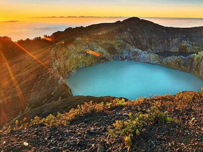 Sunrise View at Kelimutu Lakes